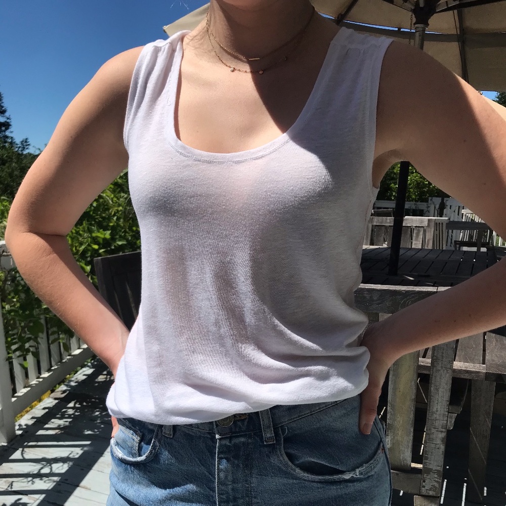 American Eagle White Tank Top